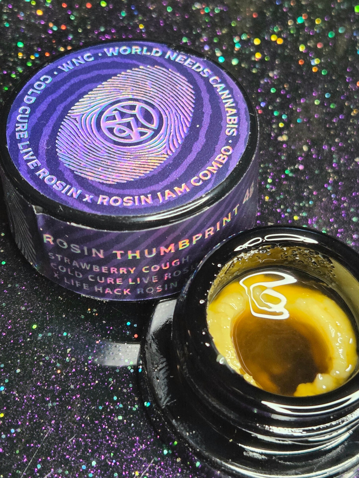 Strawberry Cough Rosin x Life Hack Thumbprint